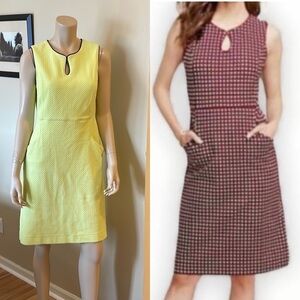 Lands’ End Highlighter Green NeonTextured Ponte Dress. Size 10/MD4/A1555